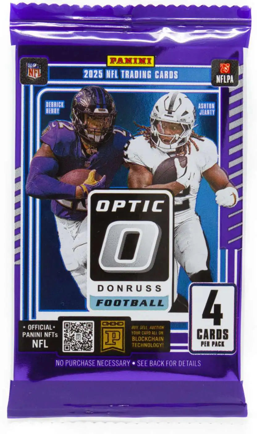 Football - NFL Donruss 2025 Optic Football Trading Card RETAIL Pack [4 Cards]