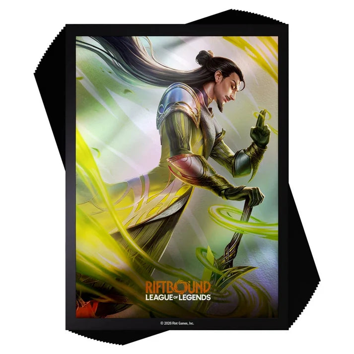 Riftbound -   RIFTBOUND TCG: LEAGUE OF LEGENDS: SET 3 UNLEASHED ART SLEEVES: MASTER YI WUJU MASTER (100CT)
