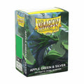 Supplies - Dragon Shield Dual Matte Standard Sleeves - Apple Green & Silver (100 Pack) - Dragon Shield Card Sleeves