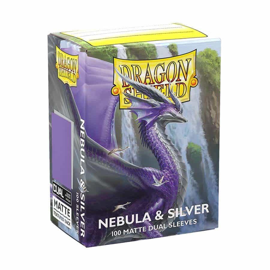 Supplies - Dragon Shield Dual Matte Standard Sleeves - Nebula & Silver (100 Pack) - Dragon Shield Card Sleeves