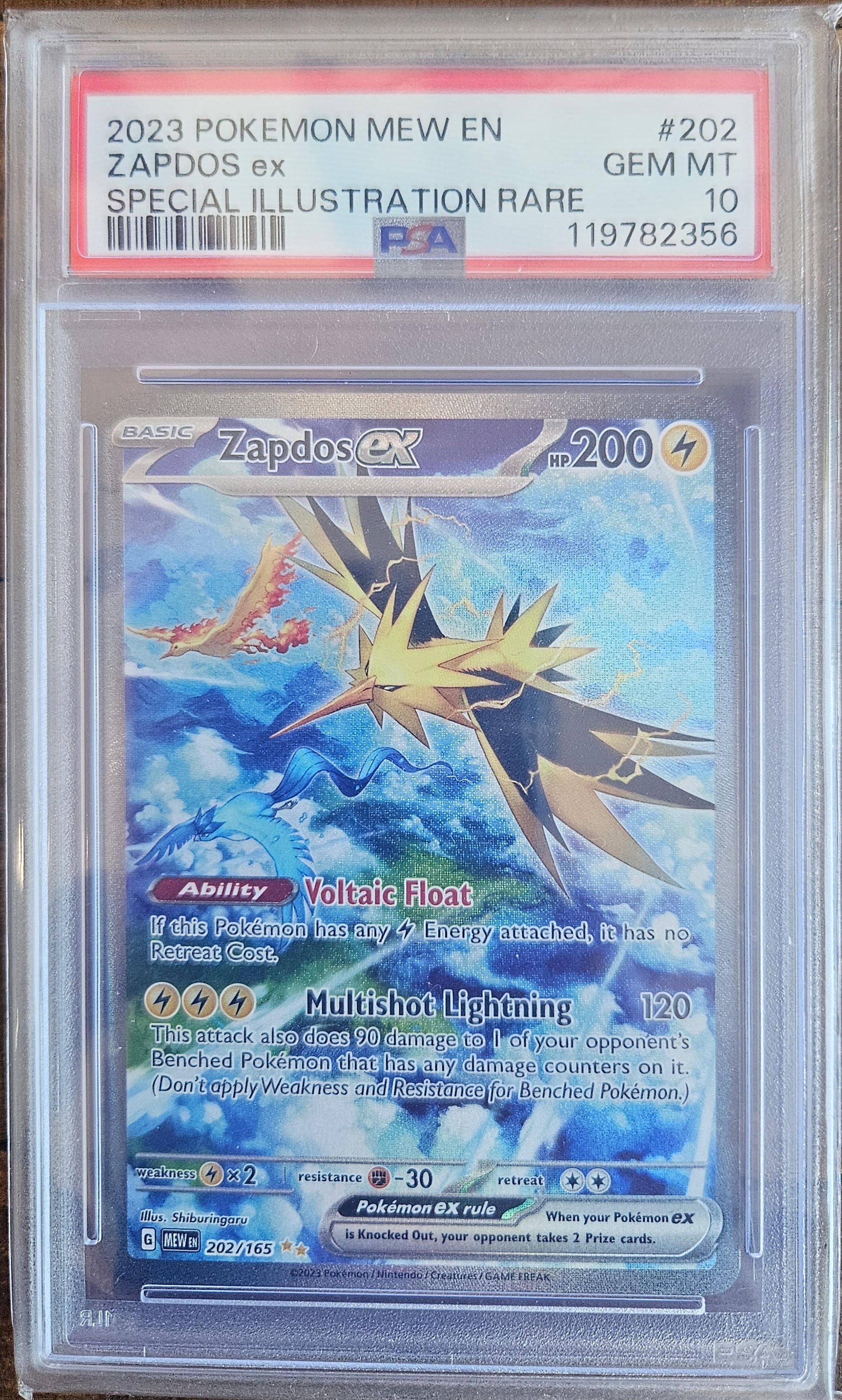 2023 Zapdos ex  202/165 - PSA 10